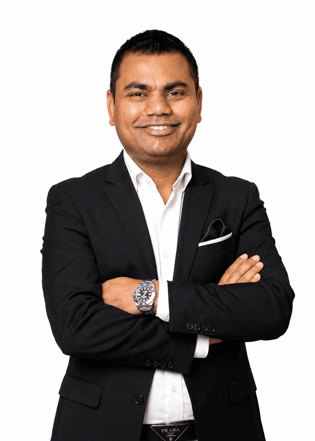Herry Chokshi, CEO of SIOX Logistics, in a professional headshot wearing a black suit